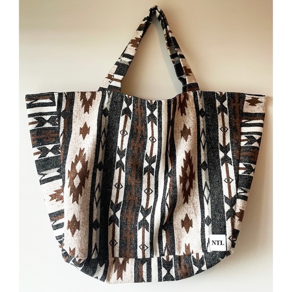 Handmade Pendleton Southwestern Shopper Tote Bag - Picture 4 of 6